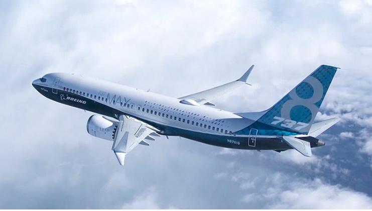 B737 MAX 8 aircraft