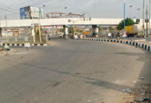 Deserted Odiolowo dual carriageway