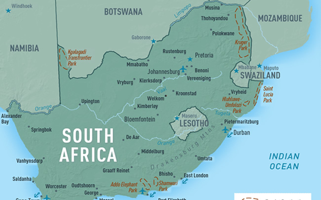 South Africa map