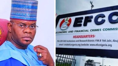 Yahaya Bello and EFCC logo 2