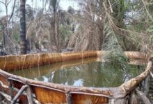 A dumpsite filled with stolen crude oil recovered by troops of 6 Division Nigeria Army Port Harcourt