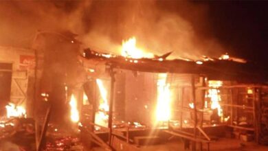 Akesan market fire oyo