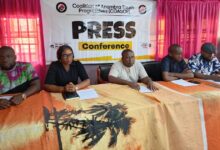 Members of the coalition during the press briefing in Awka.on Monday 992x630