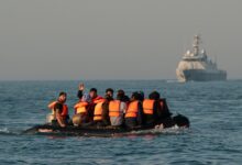 Migrants crossing English Channel