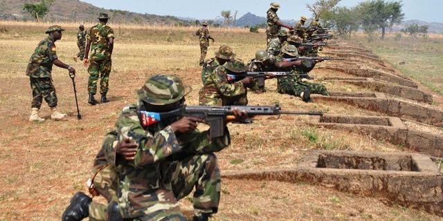 Nigerian Army personnel on shooting