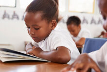 Pupils reading