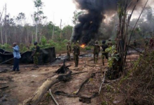 The destroyed camp in Edo State