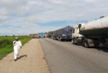 The protesting tanker drivers