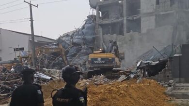 Two storey building collapses in Lagos 1