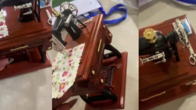 lady minature sewing machine